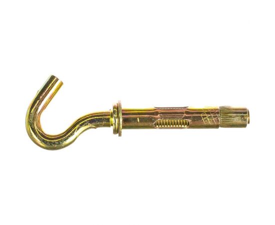 Анкерный болт с крюком Зубр 12 x 70 мм, 25 шт, желтопассивированный, Профессионал 302372-12-070 