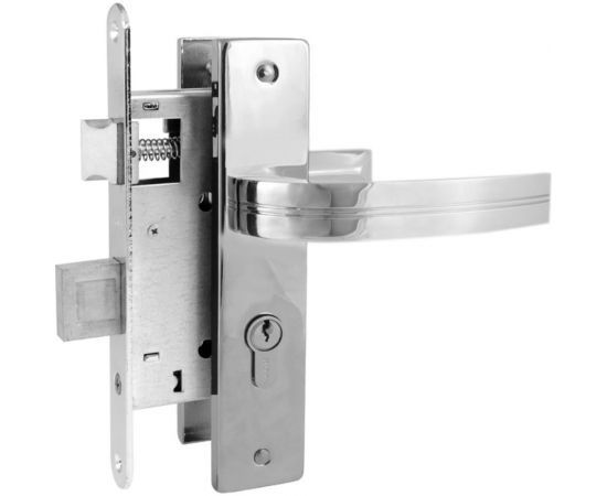 Врезной замок НОРА-М NEW 106-55 мм хром 16916 