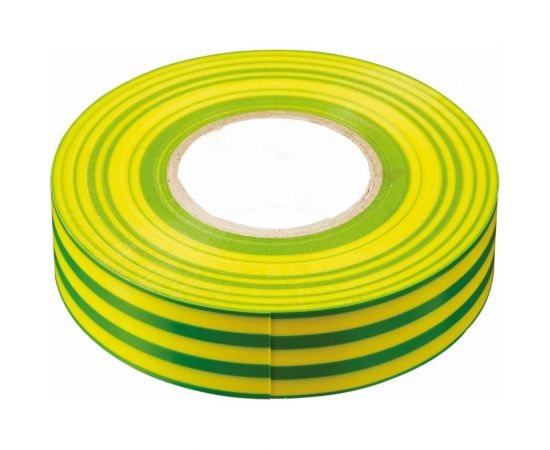 Изоляционная лента STEKKER 0,13x19 мм, 20 м, желто-зеленая, INTP01319-20 32842 