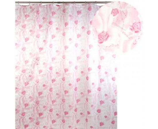 Штора для ванной Аквалиния Розовая 09.020А-21 