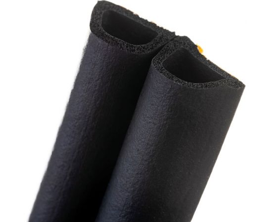 Промышленный уплотнитель Зубр ЭКСПЕРТ самоклеящийся черный D-профиль на бобине 14ммх12мм, 40м 40950-14-40 – изображение 2