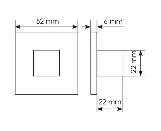 Сантехническая завертка MORELLI MH-WC-S6 SC на квадратной розетке 6 мм, цвет - мат. хром 9013393 – изображение 2