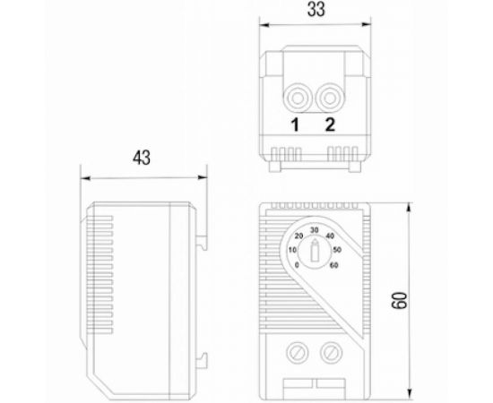 Термостат IEK NO от 0 до +60 C YCE-TNO-00-6 – изображение 2