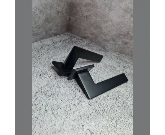 Дверная ручка MORELLI MH-51-S6 BL ""Plateau"" на квадратной розетке 6 мм, черная 9013182 – изображение 2