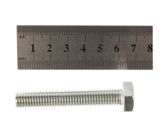 Болт с шестигранной головкой КрепСтройГрупп 10х60 оцинкованный DIN 933, 1 кг 145074 – изображение 3