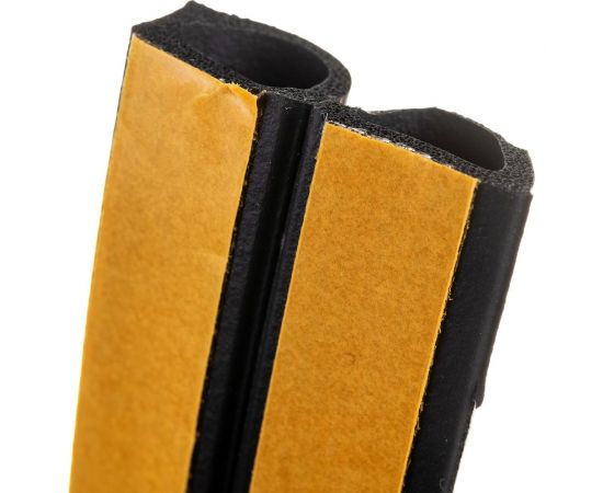 Промышленный уплотнитель Зубр ЭКСПЕРТ самоклеящийся черный D-профиль на бобине 14ммх12мм, 40м 40950-14-40 – изображение 3