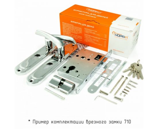 Врезной замок НОРА-М N EW 710-55 мм золото 16976 – изображение 3