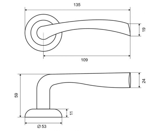 Дверная ручка Фабрика замков A 113 PC СТ-00001391 – изображение 3