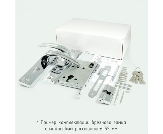 Врезной замок НОРА-М NEW 106-55 мм хром 16916 – изображение 3