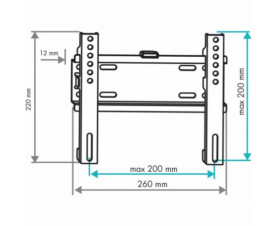 TV кронштейн VLK TRENTO 37 black 51042 – изображение 3