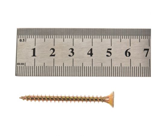 Универсальные желтые саморезы Стройбат 4.5х50 мм 200 шт.2641140/076151 – изображение 4