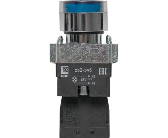 Кнопка BW61 с подсветкой 24В синяя NO PROxima EKF xb2-bw61-24 – изображение 4