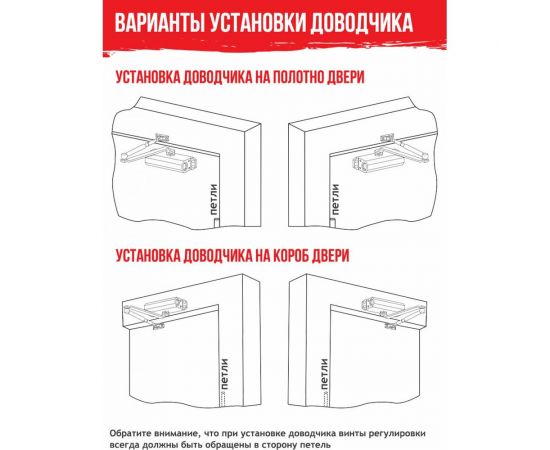 Дверной доводчик с фиксацией НОРА-М Isparus 430F (морозостойкий; от 50 до 110 кг; коричневый) 18407 – изображение 4