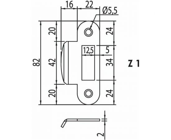 Бесшумная защелка под цилиндр MORELLI цвет-матовый хром 1885P SC 9011264 – изображение 5