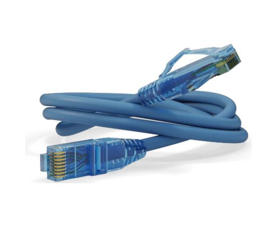 Патч-корд Hyperline PC-LPM-UTP-RJ45-RJ45-C6-0.5M-LSZH-BL U/UTP, Cat.6 (100% Fluke Component Tested), LSZH, 0.5 м, синий 230201 