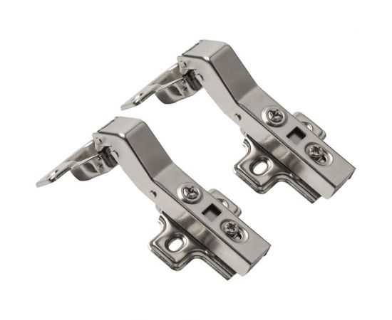 Петля Lemax prof clip-on с доводчиком 105 градусов для угла 45 градусов, Д100 Ш60 В20, никель 2 шт. 2pcs-M401-45 L 