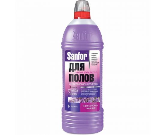 Средство для мытья полов SANFOR УЛЬТРА БЛЕСК Французская лаванда 1000 мл 22246 