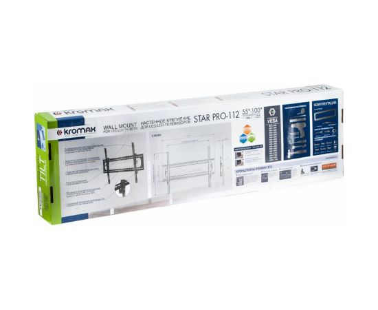 TV кронштейн Kromax STAR PRO 112 black 20252 – изображение 14