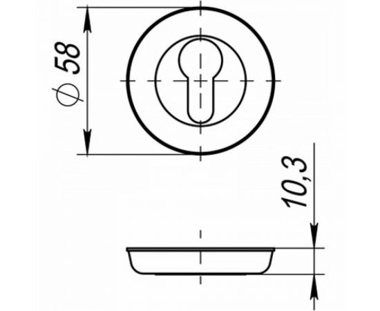 Накладка под цилиндр Fuaro ET SM MAB-6 темная бронза 29593 – изображение 2