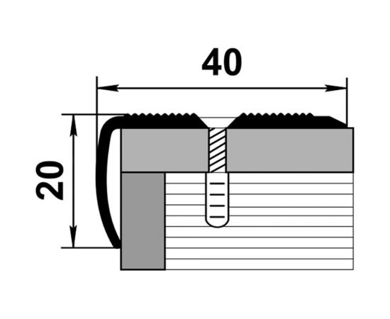 Внешний порог-угол д13 GRACE (алюминий; 40x20 мм; 0,9 м; 083н бук натуральный) УТ000037840 – изображение 2