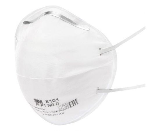 Противоаэрозольная фильтрующая полумаска 3М 8101 класс защиты FFP1 NR D 7100050785 – изображение 2