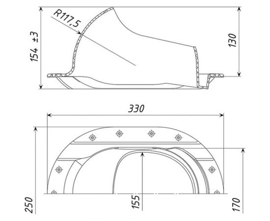 Проходной элемент Татполимер ТP-87/K (серый) 46148 – изображение 2