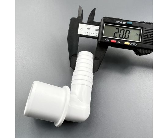 Переходник угловой для подключения сливного шланга Профитт 20x23x32, белый 2227244 – изображение 2