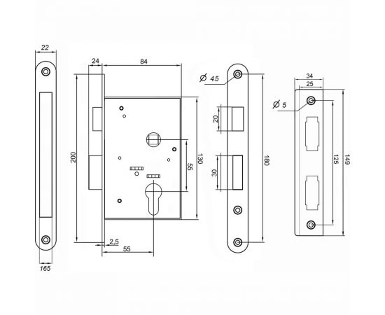 Корпус замка Palladium 4301 CP СТ-00000728 – изображение 3