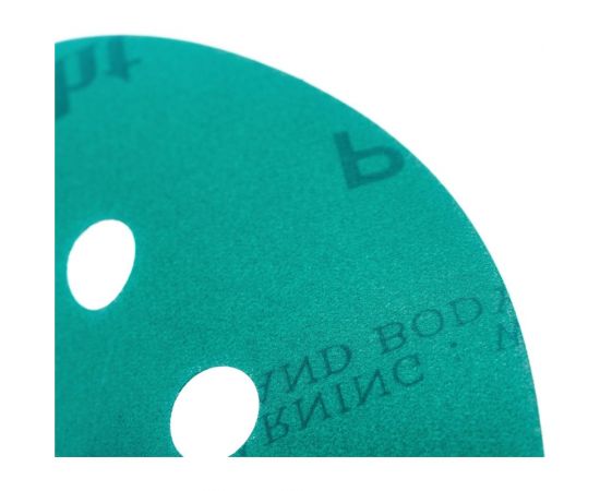 Круг шлифовальный FILM L312T (5 шт; 125 мм; на липучке; 8 отв; зелёный; P500) SUNMIGHT 53217R – изображение 3