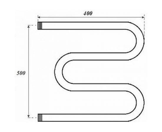 Водяной полотенцесушитель Point 500x400 М-образный (1""), хром PN37554 – изображение 3
