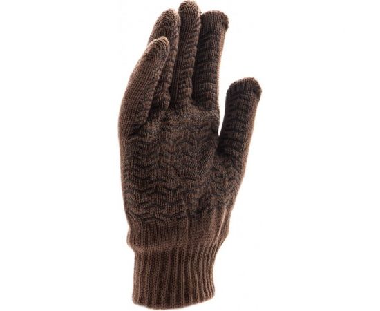 Трикотажные двойные полушерстяные перчатки Сибртех с ПВХ покрытием 68634 – изображение 3