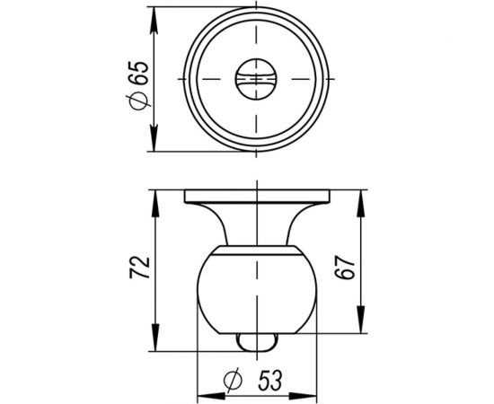 Ручка защелка Ajax 6082 BL-B (фик.) черный 44443 – изображение 3