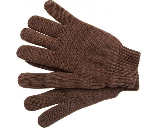 Трикотажные двойные полушерстяные перчатки Сибртех 68633 – изображение 4