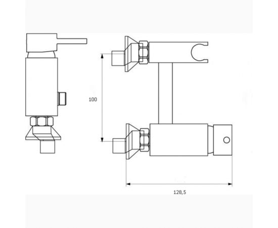 Настенный смеситель для биде СЛАВЕН 100 мм СЛ-ОД-Д51 – изображение 5