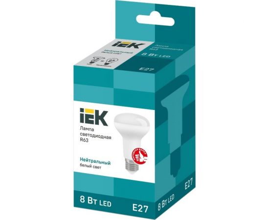 Светодиодная лампа IEK ECO R63 рефлектор 8Вт 230В 4000К E27 LLE-R63-8-230-40-E27 – изображение 5