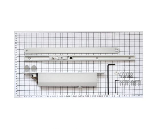 Врезной доводчик DOORLOCK DL700ITS size 2-4, серебристый, с регулируемым усилием закрывания 75516 – изображение 7