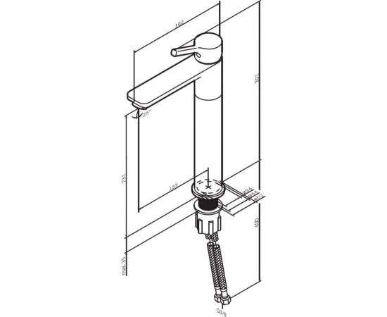 Смеситель для умывальника AM.PM X-Joy высокий, хром F85A92000 – изображение 10