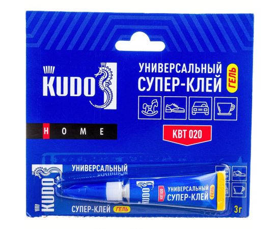 Универсальный цианоакрилатный клей KUDO супер-клей, гель, 3 г КВТ-020 