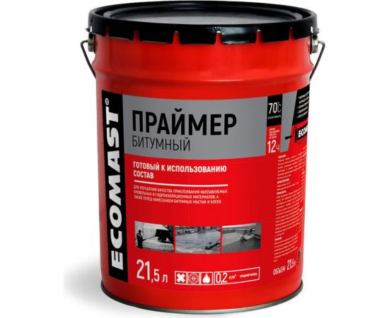 Битумный праймер ECOMAST 21,5 л металлическая упаковка 24641 