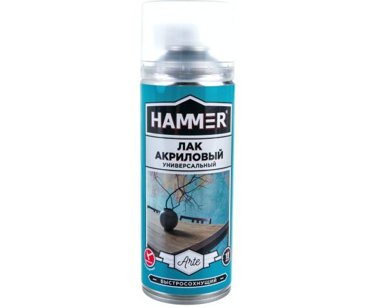 Акриловый лак Hammer матовый, аэрозольный, 0.23 кг, 0.52 л ЭК000140403 