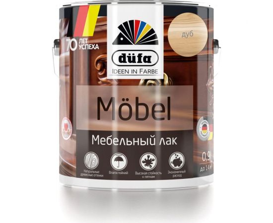 Лак Dufa MOBEL мебельный дуб 900 мл МП00-005498 