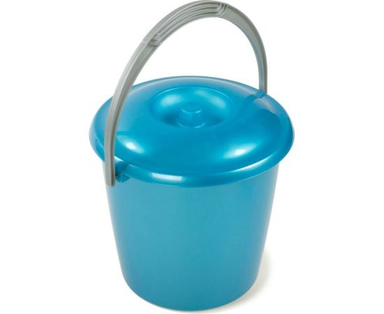 Ведро Martika Соло 5 л, с крышкой, перламутровое бирюзовое С631КБИР 