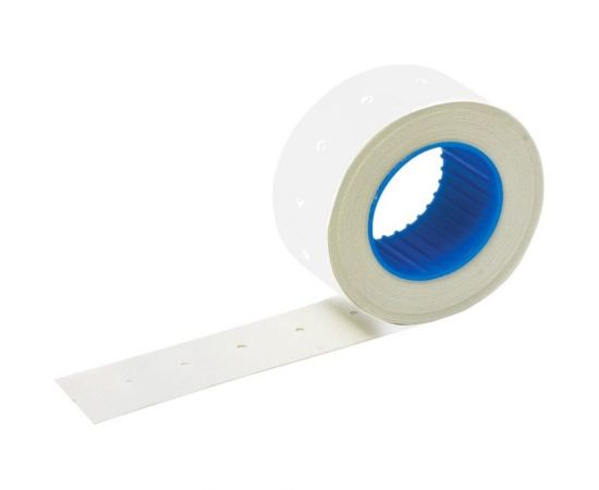 Этикет-лента BRAUBERG 21x12 мм, прямоугольная, белая, комплект 5 рулонов по 600 шт. 114207 