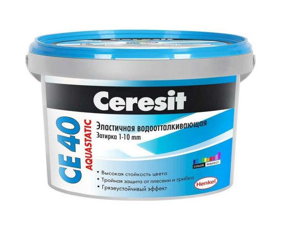 Затирка Ceresit №10 Aquastatic СЕ 40 Манхеттен 2 кг 1/12 21207 