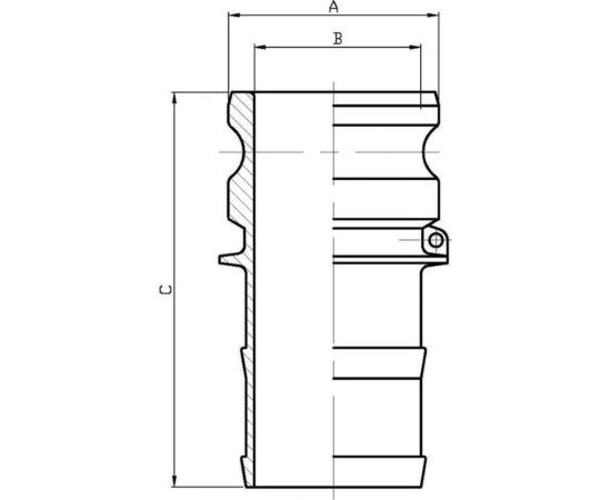 Полипропиленовый камлок ГРОССИС тип E 1" 0431737 – изображение 2