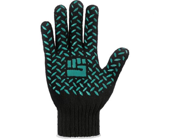 Трикотажные перчатки Фабрика перчаток, комфорт, с ПВХ, 7.5 класс, 5 нитей, черные, р.М 5-75-КОМ-ЧЕР-(M) – изображение 2