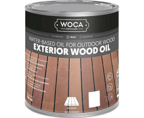 Масло Woca Exterior Wood Oil для наружных работ, водная основа, Чёрный (Black), 0.75 л 617930 – изображение 2