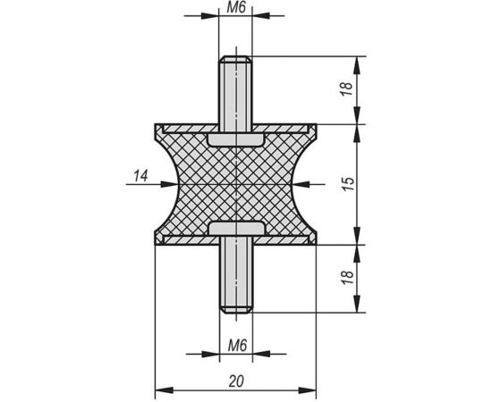 Резинометаллический буфер KIPP K0567.02001557 – изображение 2