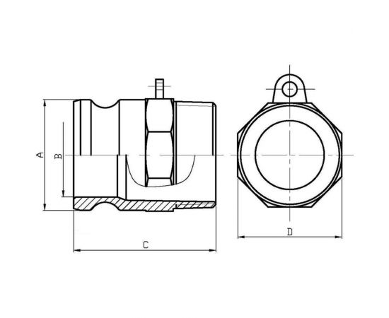 Алюминиевый камлок ГРОССИС тип F 2" 0431453 – изображение 2