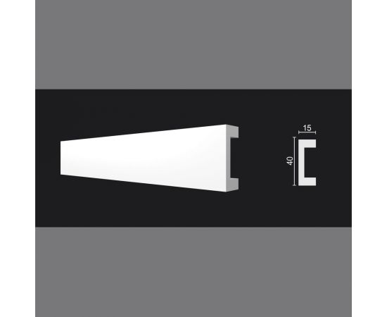 Молдинг стеновой ударопрочный влагостойкий под покраску Decor-Dizayn 40x15x3000 мм DD618 (3m) – изображение 2